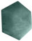 Muralo Samt Wandkissen Hexagon Stoff Polsterpaneel Schlafzimmer Wohnzimmer Bett Wandpolster Bettkopfteil Lendekissen Modern Luxus Gepolstert Polster Paneel (Meerfarbe, 40 cm x 35 cm)
