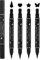 Eyeliner, 2-in-1, Doppelend-Stempel, schwarzer Flügel, Eyeliner, Stempel, perfekter Katzenaugen-Look, wasserdicht, nicht verschmiert, grafischer flüssiger Eyeliner (viereckig, Herz, Stern,