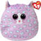 TY Cassidy Cat Squish a Boo 10 Inches - Squishy Beanies for Kids, Baby Soft Plush Toys - Collectible Cuddly Stuffed Teddy