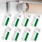 CEWROM Lot de 8 supports de serrage longs pour store double à clipser et à coller sans perçage comme accessoires ou pièce de rechange pour la suspension, fixation sur PVC, fenêtre en bois, battant de