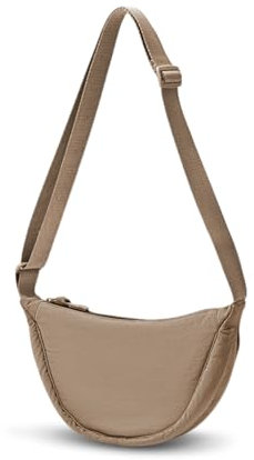 YZROHYI Halbmond Tasche Damen,Crossbody Bag Groß,Moon Bag,Halbrunde Schultertasche,Dumpling Bag,Bauchtasche,Banana Bag,Umhängetasche Mit ReißVerschluss,Tasche Tote Bag,Einfarbige Messenger Bag