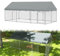 YRHome Rechteckiger Hundezwinger mit 420D Oxford-Dach Groß Hundekäfig Wetterfester Sonnenschutz Hundehaus Hundehütte Hundezaun Tierlaufstall verzinkt mit Verriegelbare Tür (Typ B - 4x2x1.65m)