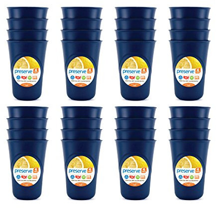 Preserve Everyday BPA-freie Becher aus recyceltem Kunststoff in den USA, 32 Stück, blau