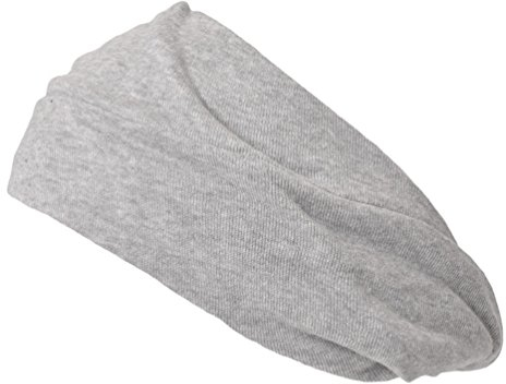 CHARM Bio Baumwolle Stirnband Damen - Yoga Haar Band Headband Made In Japan Hellgrau