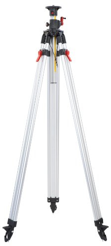Nestle Kurbelstativ Aluminium mittelschwer, selbsthemmend, 150–300 cm Arbeitshöhe | Allround-Baustativ mit 37 cm Kurbelhub, 5/8 Anschluss, eloxiert, robust für Linien- & Rotationslaser