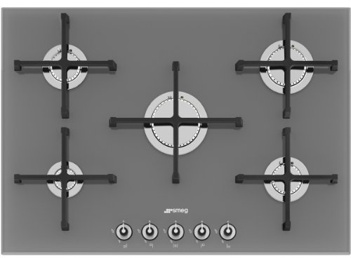 Smeg pv175sd Plaque – Plaque (intégré, gaz, verre, rotatif, partie supérieure avant, 220 – 240 V) Argent