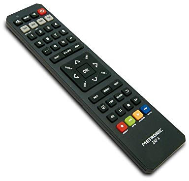Metronic 495392 ZAP4 - Mando a distancia universal para TV, TDT, DVD y AUX, negro