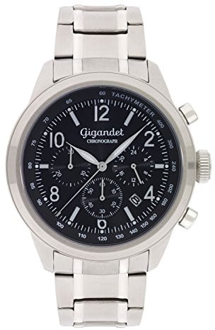 Gigandet Herren Uhr Chronograph Quarz mit Edelstahl Armband G25-001
