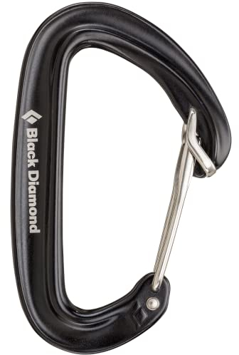 Black Diamond Oz Carabiner Schwarz - Ultraleichter vielseitiger Karabiner, Größe One Size - Farbe Black