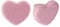 Nicola Spring Keramikschrankknöpfe - Pink Heart - Pack Von 6