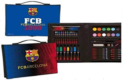 Import.cm 097222 Schreibwaren-Set FC Barcelona, 53-teilig, Mehrfarbig