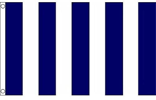 AZ FLAG Bandiera STRISCIE Azzurre E Bianche 90x60cm - Bandiera A Striscia Blu E Bianca 60 x 90 cm