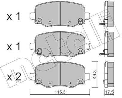 metelligroup 22-1002-1 - Made in Italy - Bremsbeläge