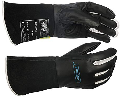Weldas SOFTouch 10-1050 - Guanti da saldatura, ad alta comodità e tutte le applicazioni di saldatura TIG, MIG, MMA, tutte le taglie (10,5 (XXL))