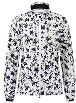 KJUS Women Dextra 2.5L Printed Jacket Blau, Damen Windbreaker, Größe 36 - Farbe Atlanta Blue - White
