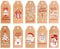 LOKIPA 100Pieces 10 Styles Christmas Kraft Present Gift Tags Hang Labels with 100 Feet Cotton String and 100 Feet Natural Jute String (Brown)