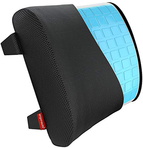 Ergonauts Lendenkissen Auto – Orthopädisches Memory Foam Lendenkissen mit Lordosenstütze für Auto & Büro, Ergonomisches Rückenkissen gegen Schmerzen