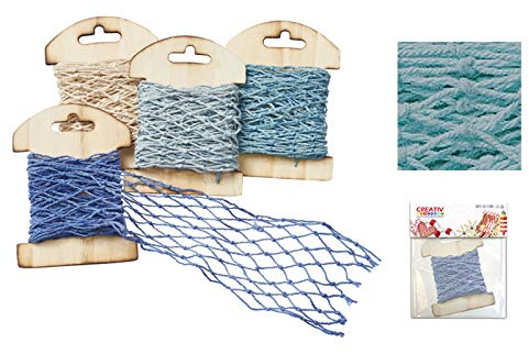 CREATIV DISCOUNT Deko Netzband, 13 x 100 cm, Aqua