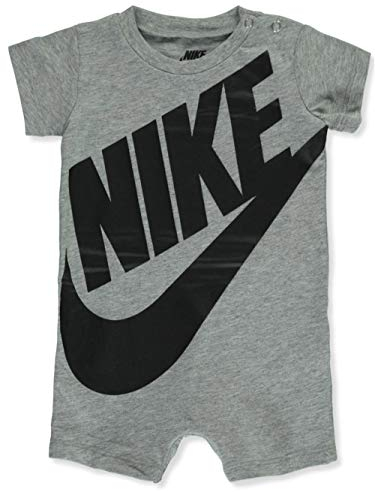 Nike Unisex Baby Romper - Black/Heather Gray, Newborn