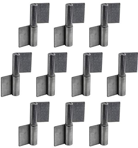 Gedotec Scharniere zum Anschweißen | 10 Stück - Anschweißband für Metall-Türen | Anschweißscharnier Höhe 80 mm | DIN links | Schwerlast-Scharnier für Gartentor & Maschinen | Torband für Stahl-Tore
