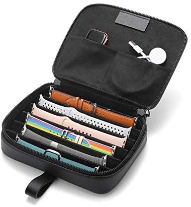 hinffinity Uhrenarmband-Aufbewahrungsbox, Smartwatch-Gehäuse, geräumiges Ladegerät, Aufbewahrung, Organizer, Gurt, Aufbewahrungstasche, leicht, langlebig