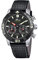 LOTUS Herren Smartwatch Hybrid Connected Edelstahl/Leder Schwarz-Silber, Durchmesser: 45mm, Wasserdichtigkeit: 10 Bar, 18811/2