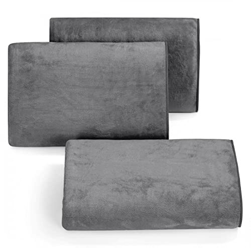 Handtuch Mikrofaser Schnelltrocknend Weich Schlicht Set 3-er Pack Oeko-Tex Sporthandtuch und Strandhandtuch