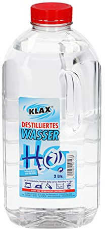 VENTON Klax Acqua distillata 6 × 2 L I demineralizzata – acqua deionizzata – secondo VDE 0510 I Dest. Acqua per casa, tempo libero, auto e laboratorio