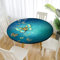 Tischdecke Abwaschbar Round 90cm, Morbuy Elastisch Outdoor Tischdecken Wasserabweisend Lotuseffekt Garten Tischtücher Grün Schmetterling Table Cloth, Ideal für 70cm-80cm