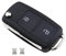 ECSiNG 2 Tasten Auto Klappschlüssel Gehäuse Ersatz Gehäuse Shell Smart Remote Fob Case Shell Kompatibel mit VW Amarok 2012-2020 Transporter 2011-2019 mit 2 Mikroschalter SWC5
