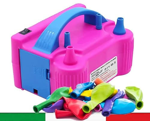 KREA Gonfia Palloncini Elettrico. Gonfiatore Palloncini Elettrico Professionale con Doppia Uscita e riduttori per Palloncini