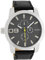 Oozoo Herrenuhr mit Lederband 45 MM Schwarz/Schwarz C6103