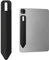 kwmobile Custodia Pelle PU Compatibile con Apple Pencil - Portapenne Adesivo Tablet - Porta Penna Touch - Pencil Cover - Pen Holder Notebook Nero