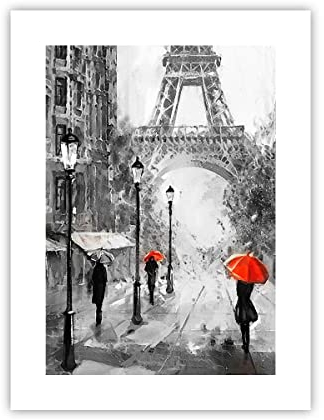 Poster ohne Rahmen Paris Stadt Zuhause Deko 30x40cm Wandposter Art Prints Wandbilder Dekoration Wohnzimmer Schlafzimmer Küche Wanddeko Bild Wand Kunstdruck Modern Wall Art Decor - P2XPA30x40-3942