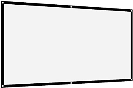 Projection Screens 40 in to 100in, Movie Projector Screen 16:9 4K HD Rear Front Movie Screen, Wrinkle-Free Design, Widescreen for Movie Home Theater Cinema Office Video Game (100 inches)