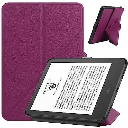 VOVIPO Custodia per 6 Kindle (11th Generazione-2024/2022 Rilasciato),Slim Fit Stand Cover con Funzione Sleep/Wake automatica per Kindle 6 pollice 2024-Purple