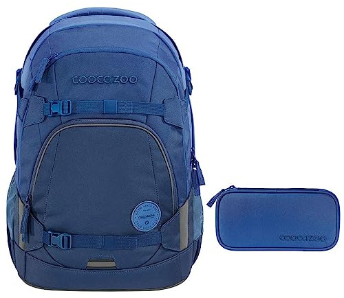 coocazoo MATE Schulrucksack-Set 2tlg inkl. Schlamperbox (All Blue)