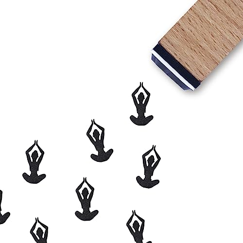 Yoga Gummistempel, 1,9 cm kleiner Mini-Stempel für Scrapbooking, Kartenherstellung, Planer