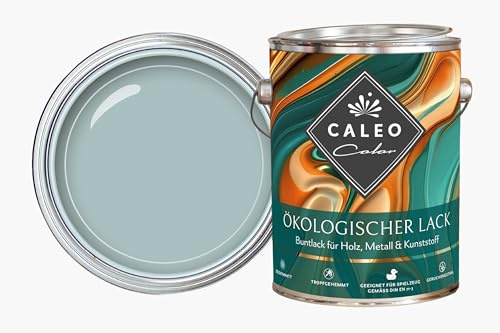 Caleo Color Lack EISENHERZ Blaugrau, 0,68 Liter - ökologische Lacke für Möbel - natürlich, lösemittelfrei, spielzeugtauglich