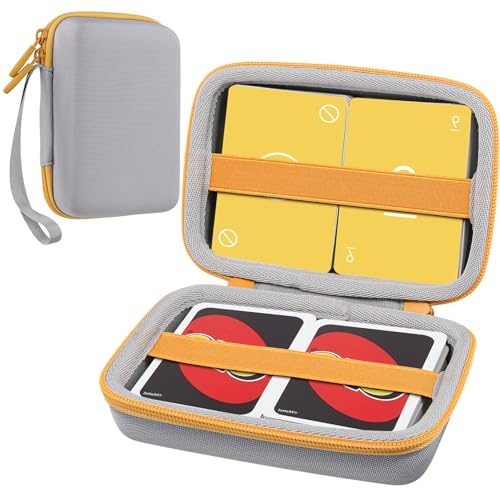 Aenllosi Hart Tasche Kompatibel mit UNO Kartenspiel, Hülle Gehäuse für Game Kartenspiel für die Familie, Weiß (Nur Tasche)