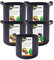 Ysguyyz Paquete de 5 Bolsas de Cultivo de Tela Grandes con Asas - Macetas no Tejidas Resistentes para Patatas, Tomates, Fresas y más (3 Gallon,Black)