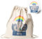 DEREGALOOS Mochila Personalizada Algodón Diseño Infantil | Bolso Saco con Cuerdas | Regalos Originales Vuelta al cole | Regalos para Niños y Niñas | Hecho en España (Gato)
