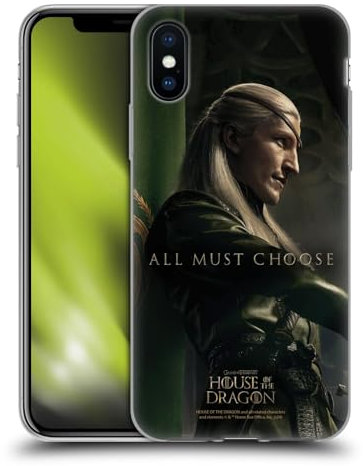 Head Case Designs Offizielle House of The Dragon: Television Series Aemond Charakter-Posters Aus Staffel 2 Soft Gel Handyhülle Hülle kompatibel mit Apple iPhone X/iPhone XS
