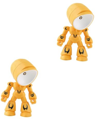 OSALADI 2St Roboter-Tischlampe kreatives Nachtlicht Roboter-LED-Lampe Roboterlampe schreibtischlampen the desk lamp kleine Tischlampe Nachtlicht für Tisch Nachtlicht am Bett Knopfbatterie
