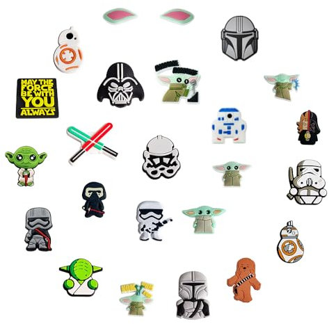 Star War Shoe Charms 23pcs Different Decoration for Teens Adults Clog Accessories Party Favor