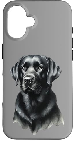 Edler schwarzer Labrador Portrait Labrador Hülle für iPhone 16