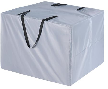 M METERXITY Outdoor Patio Cushion Storage Bags, 32 x 32 x 24 (l x W x H) Furniture Cushion Storage, Garden Furniture Cushion Carrying Bags for Storage Items [Grey]