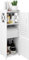 MorNon Badezimmerschrank Multifunktionaler Badezimmermöbel Weiß Badezimmerschrank Schmal Türen Bathroom Cabinet (75 x 25 x 22 cm)
