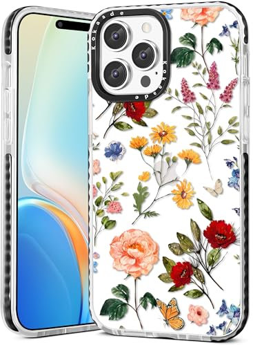 Kokaade Cute for iPhone 13 Pro Max Case - for Women Girls Kawaii Fashion Stylish Soft Silicone Retro Flower Design Protective for Girly Boys Teens TPU Bumper for iPhone 13 Pro Max Phone Case