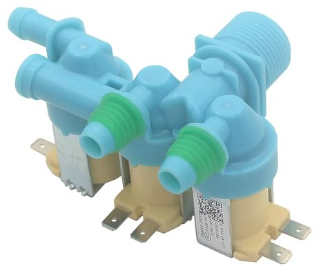 DC62-00266E 3/4 AC 220V / 240V 3 Way Washer Water Inlet Valve Compatible with Samsung Washing Machine WA65F5S2URW/SA,WA65F5S6DRW/SA,etc